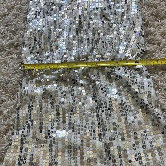 Zara Silver Sequin Mini Dress - Picture 8 of 16